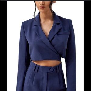 Fourth + Reckless Wrap Crop Blazer